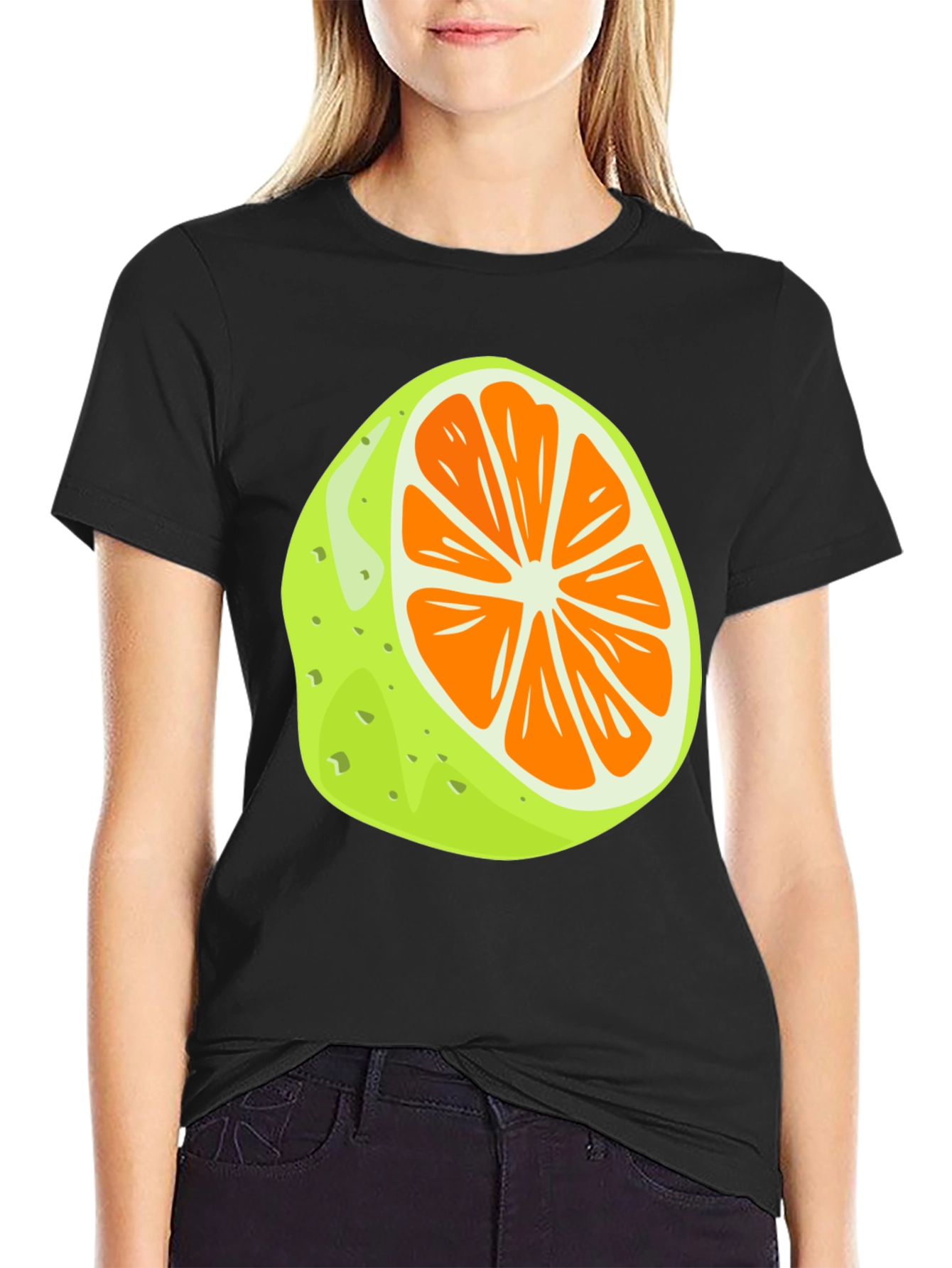 Citrus Slice Graphic Tee - Unique Fruit T-Shirt
