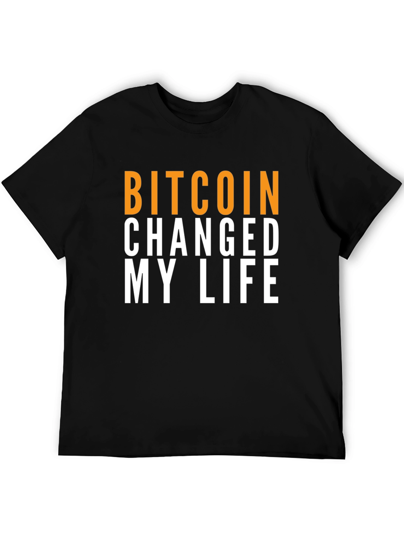 Bitcoin Changed My Life Graphic Tee - Black
