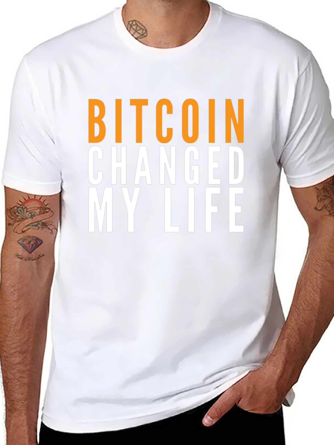 Bitcoin Changed My Life Graphic Tee - Black