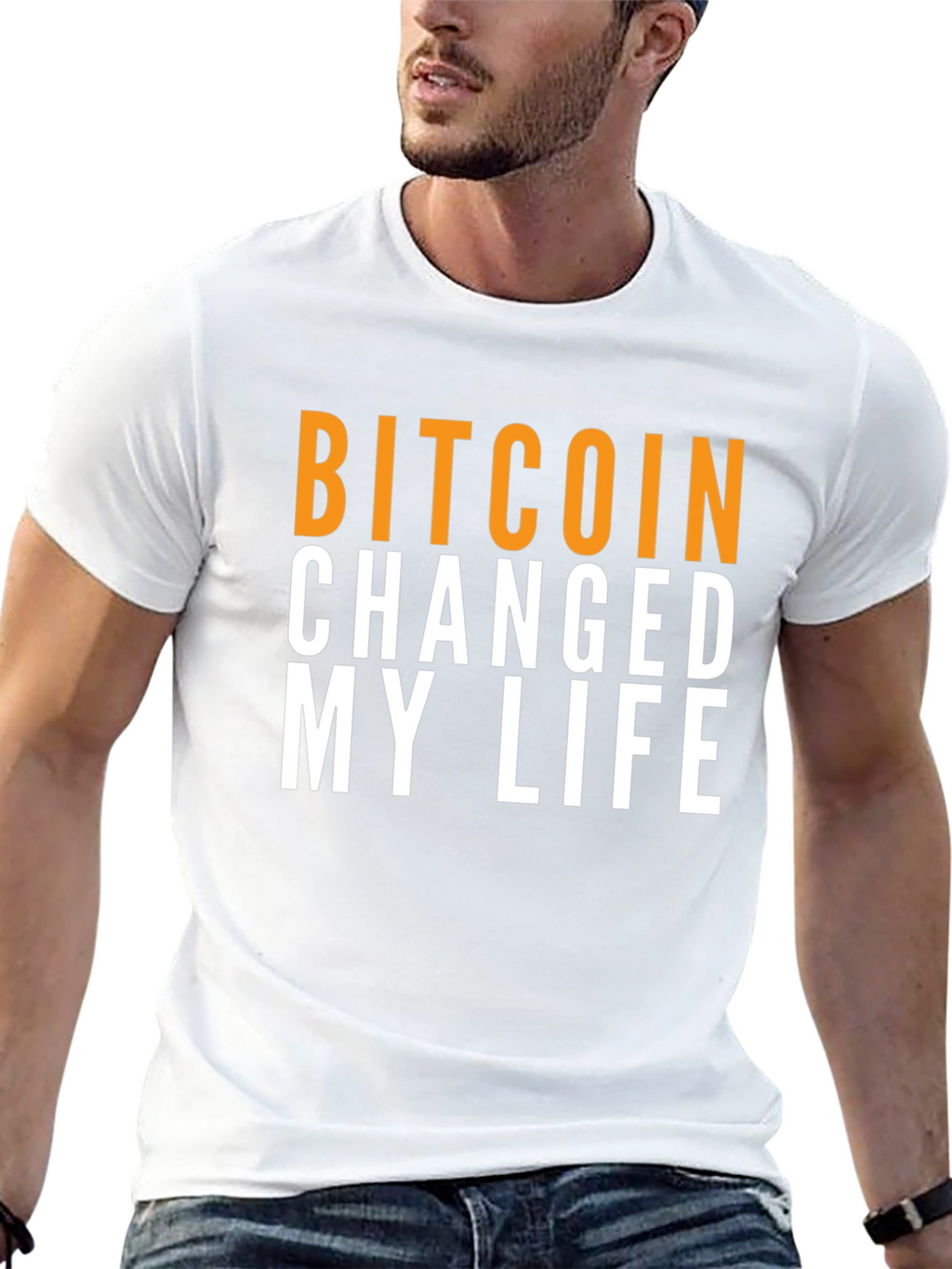 Bitcoin Changed My Life Graphic Tee - Black