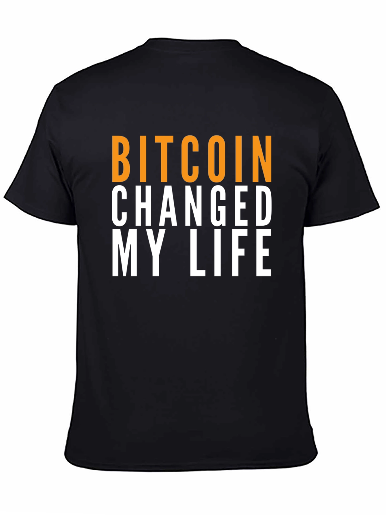 Bitcoin Changed My Life Graphic Tee - Black