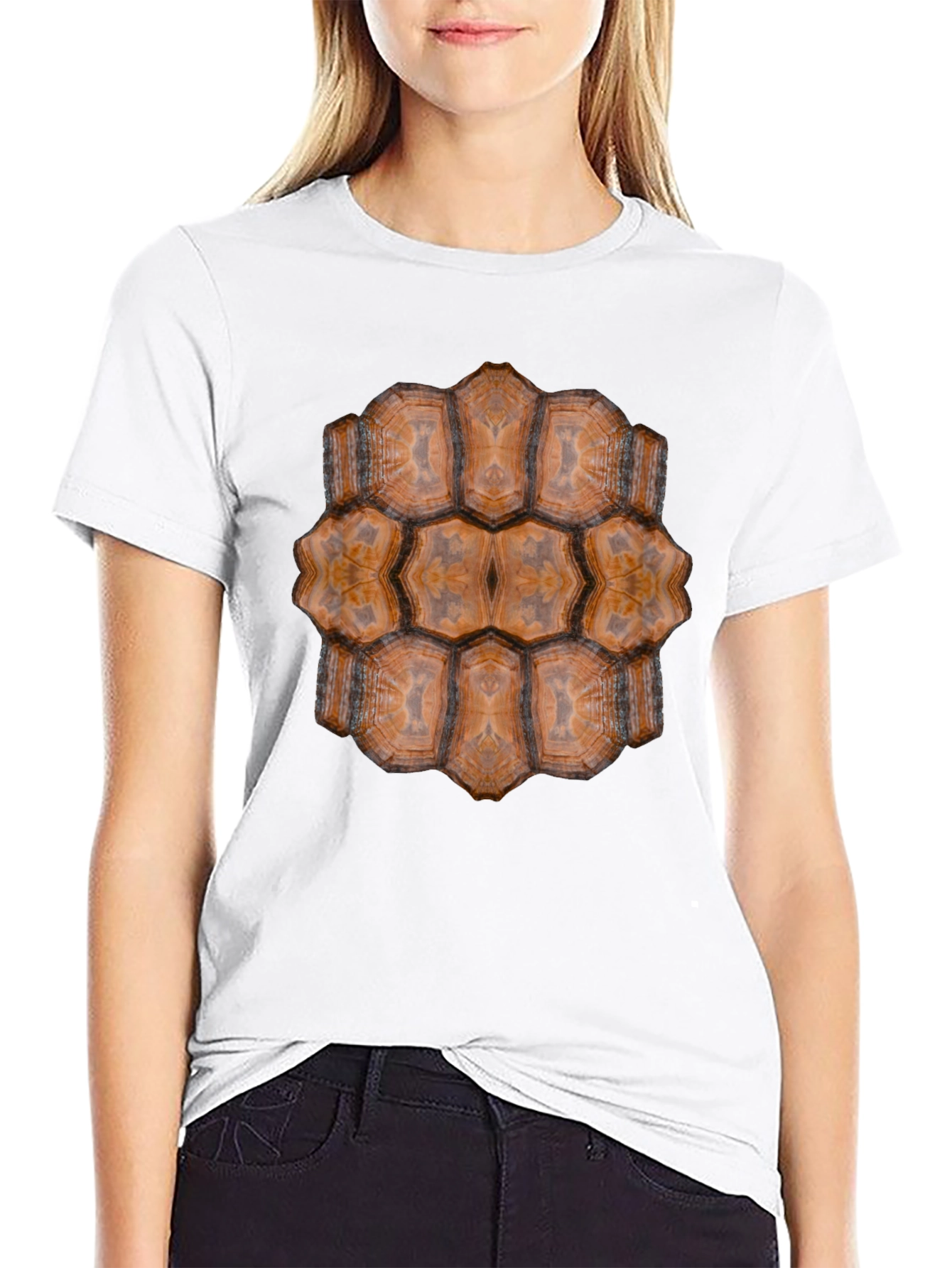 Turtle Shell Graphic T-Shirt - Unique Animal Print Tee