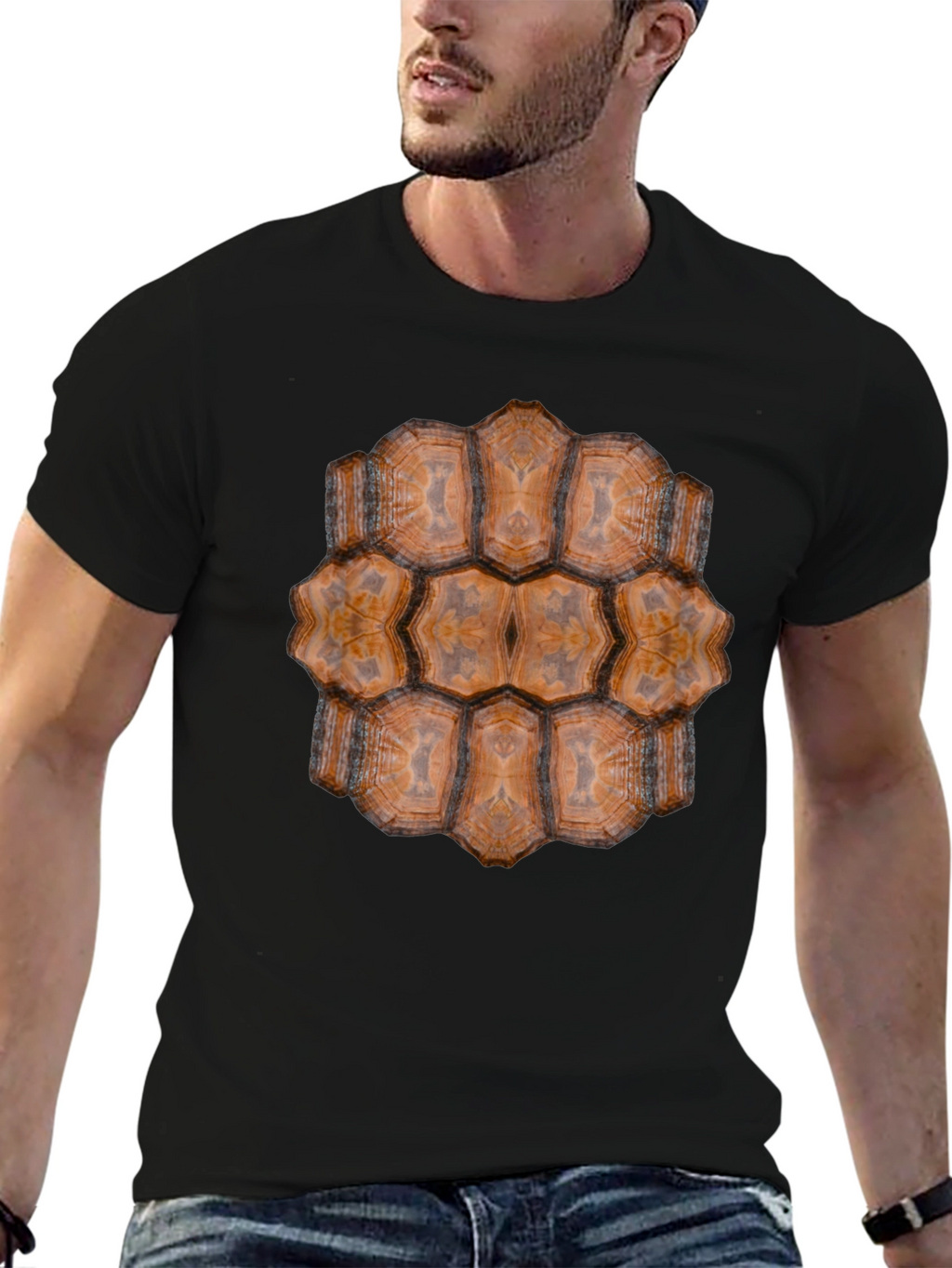 Turtle Shell Graphic T-Shirt - Unique Animal Print Tee