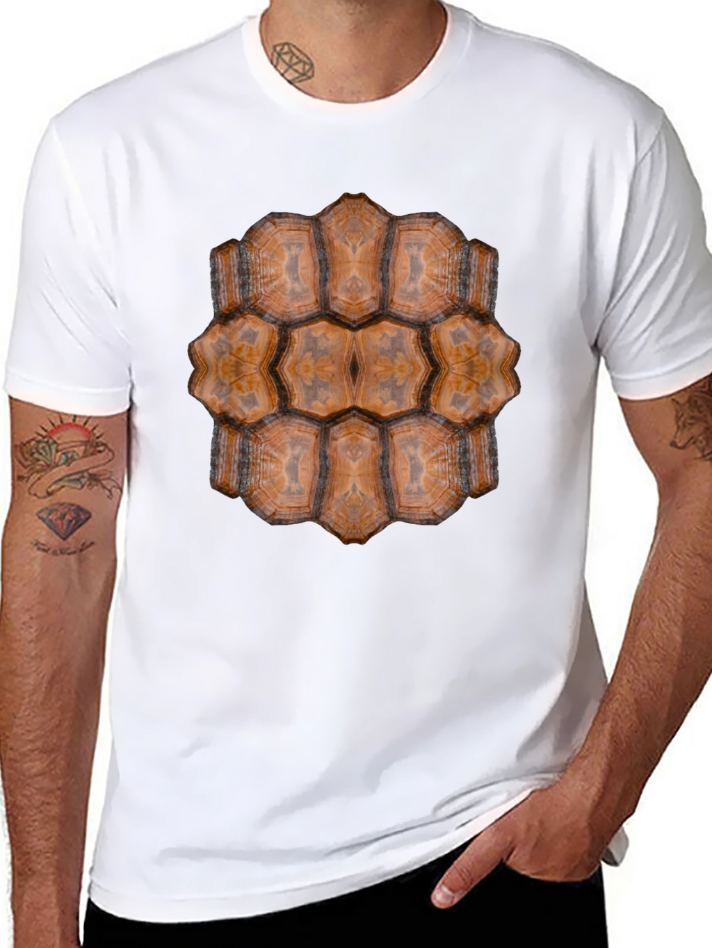 Turtle Shell Graphic T-Shirt - Unique Animal Print Tee