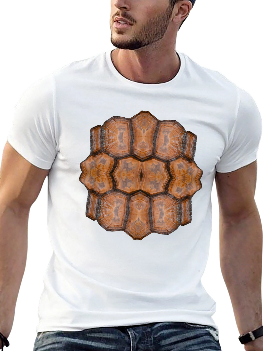 Turtle Shell Graphic T-Shirt - Unique Animal Print Tee