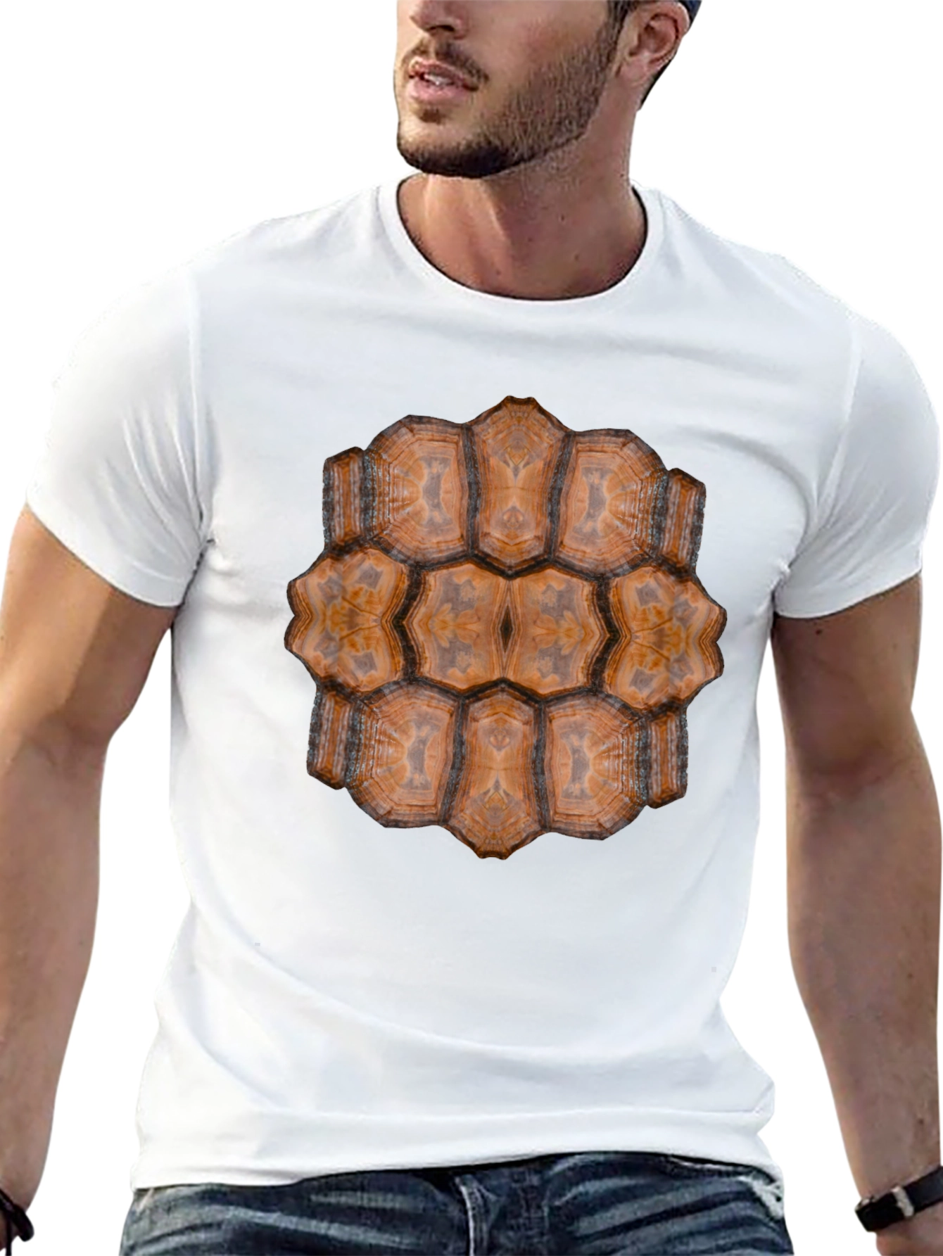 Turtle Shell Graphic T-Shirt - Unique Animal Print Tee