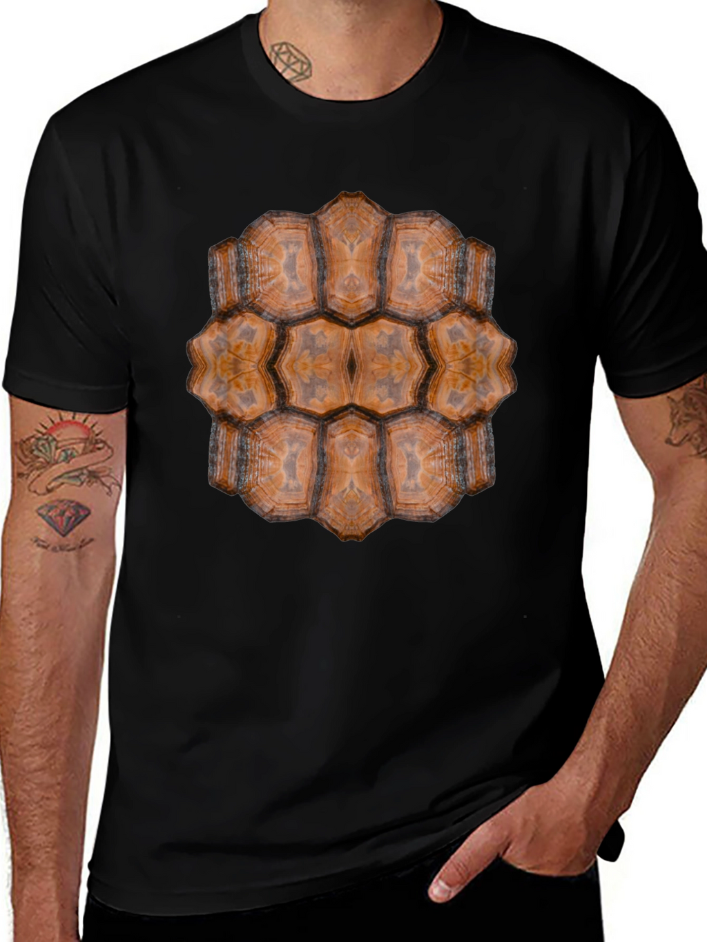 Turtle Shell Graphic T-Shirt - Unique Animal Print Tee