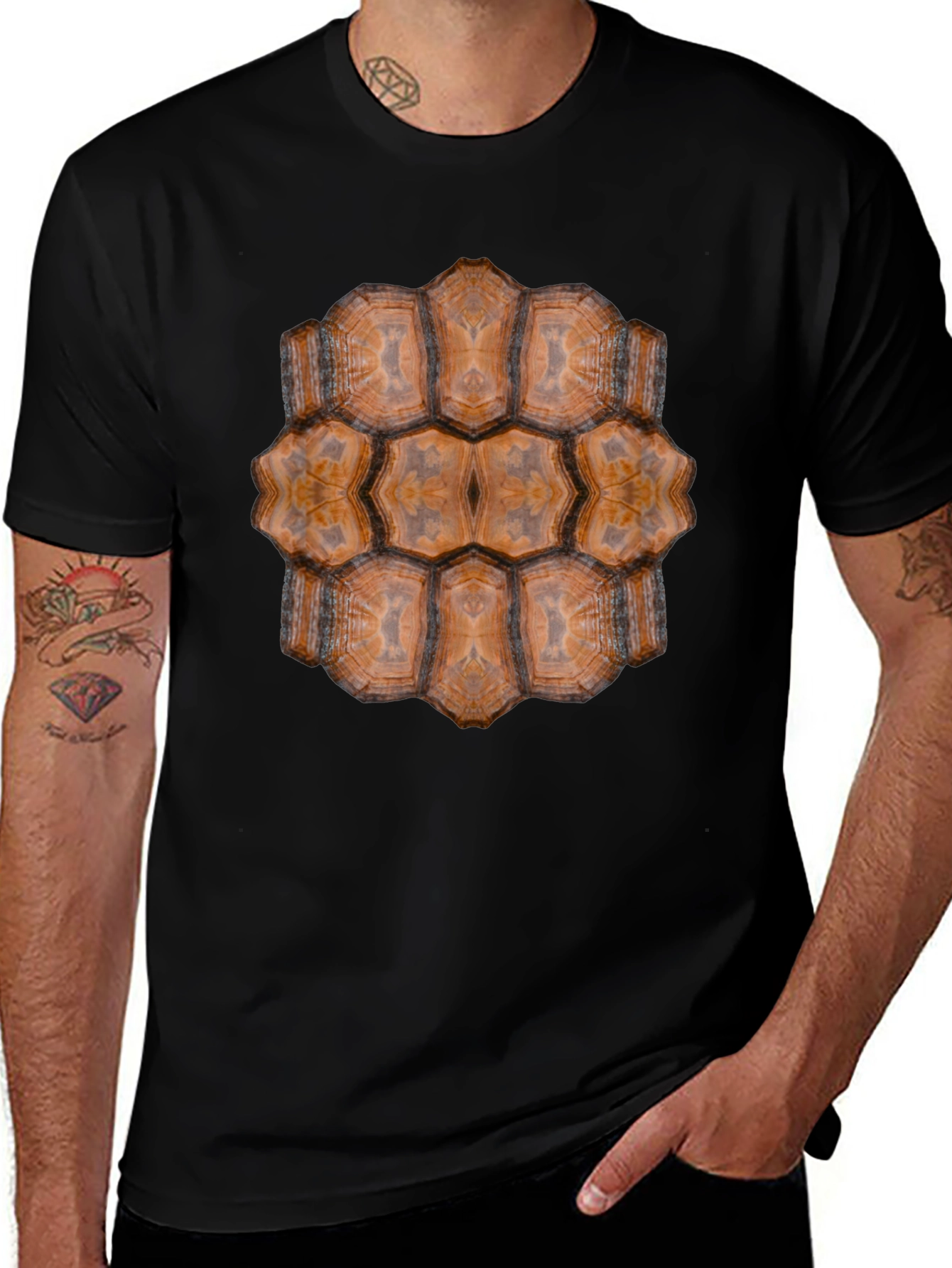 Turtle Shell Graphic T-Shirt - Unique Animal Print Tee