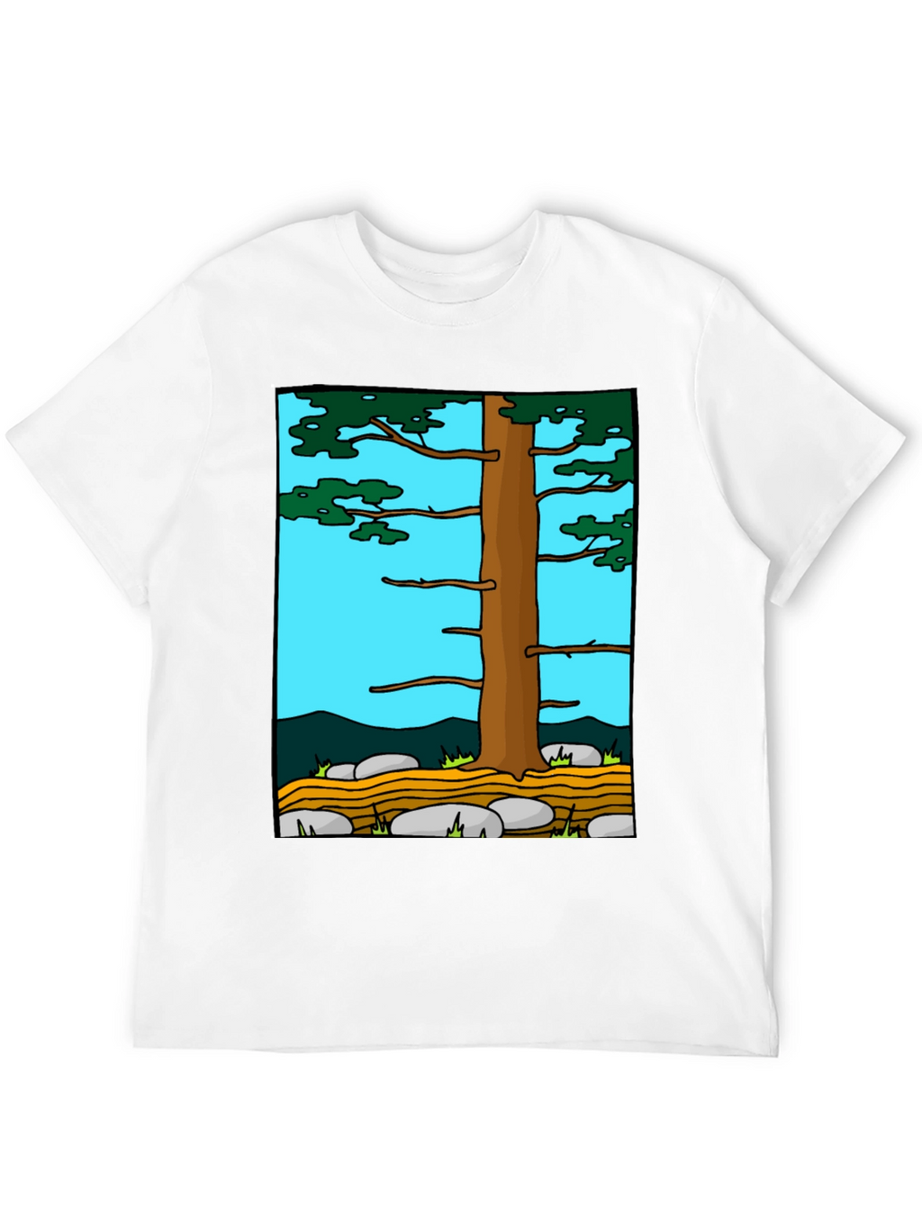 Nature Tree Graphic Tee - Black Casual Shirt