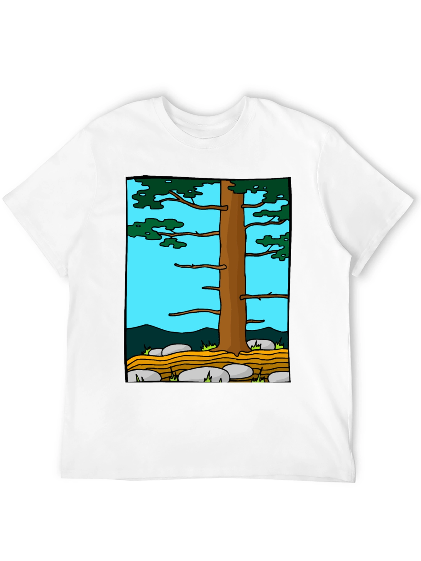 Nature Tree Graphic Tee - Black Casual Shirt