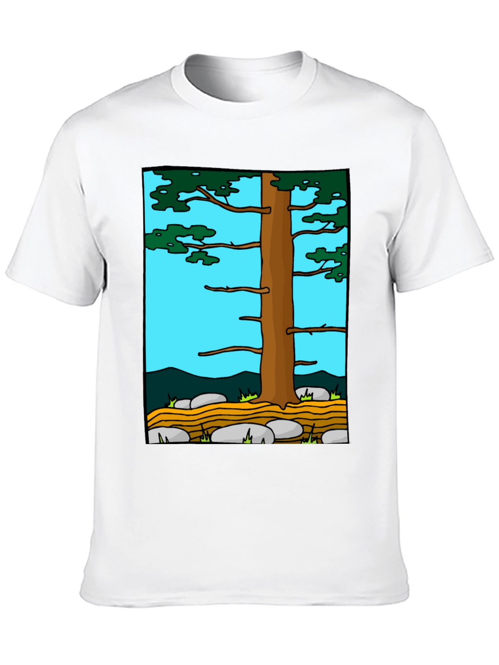 Nature Tree Graphic Tee - Black Casual Shirt