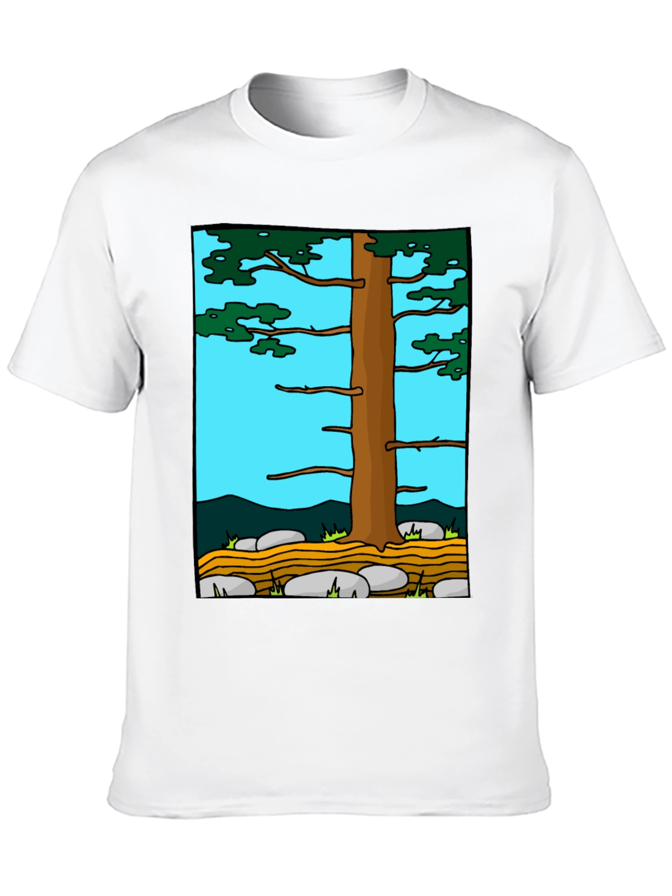 Nature Tree Graphic Tee - Black Casual Shirt