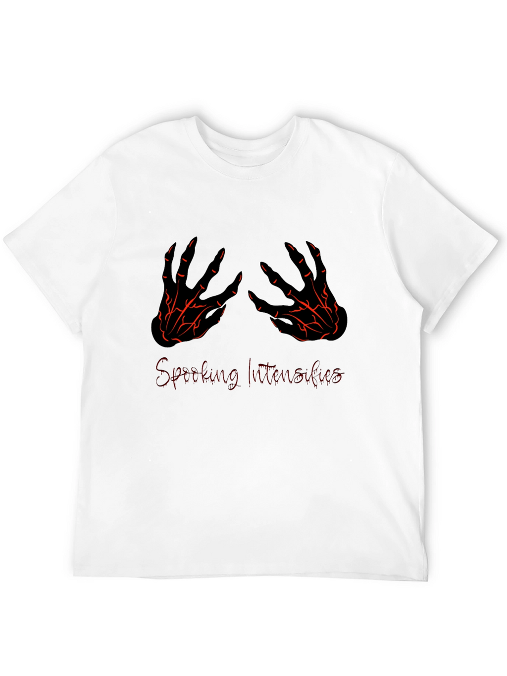 Spooky Skeleton Hands Graphic Tee - Black