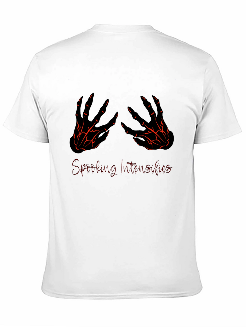 Spooky Skeleton Hands Graphic Tee - Black
