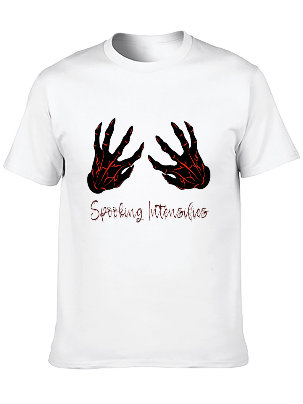 Spooky Skeleton Hands Graphic Tee - Black