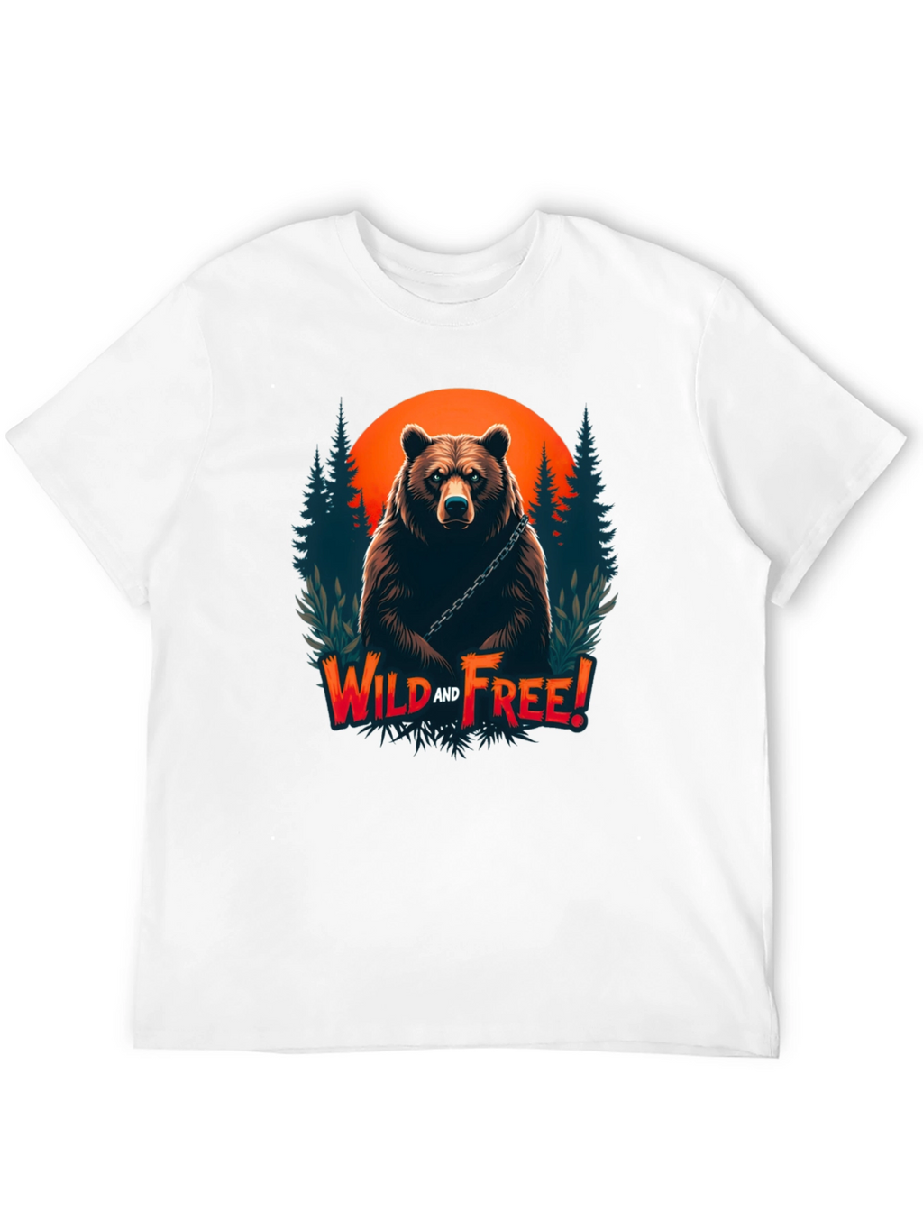 Wild and Free Bear Graphic T-Shirt