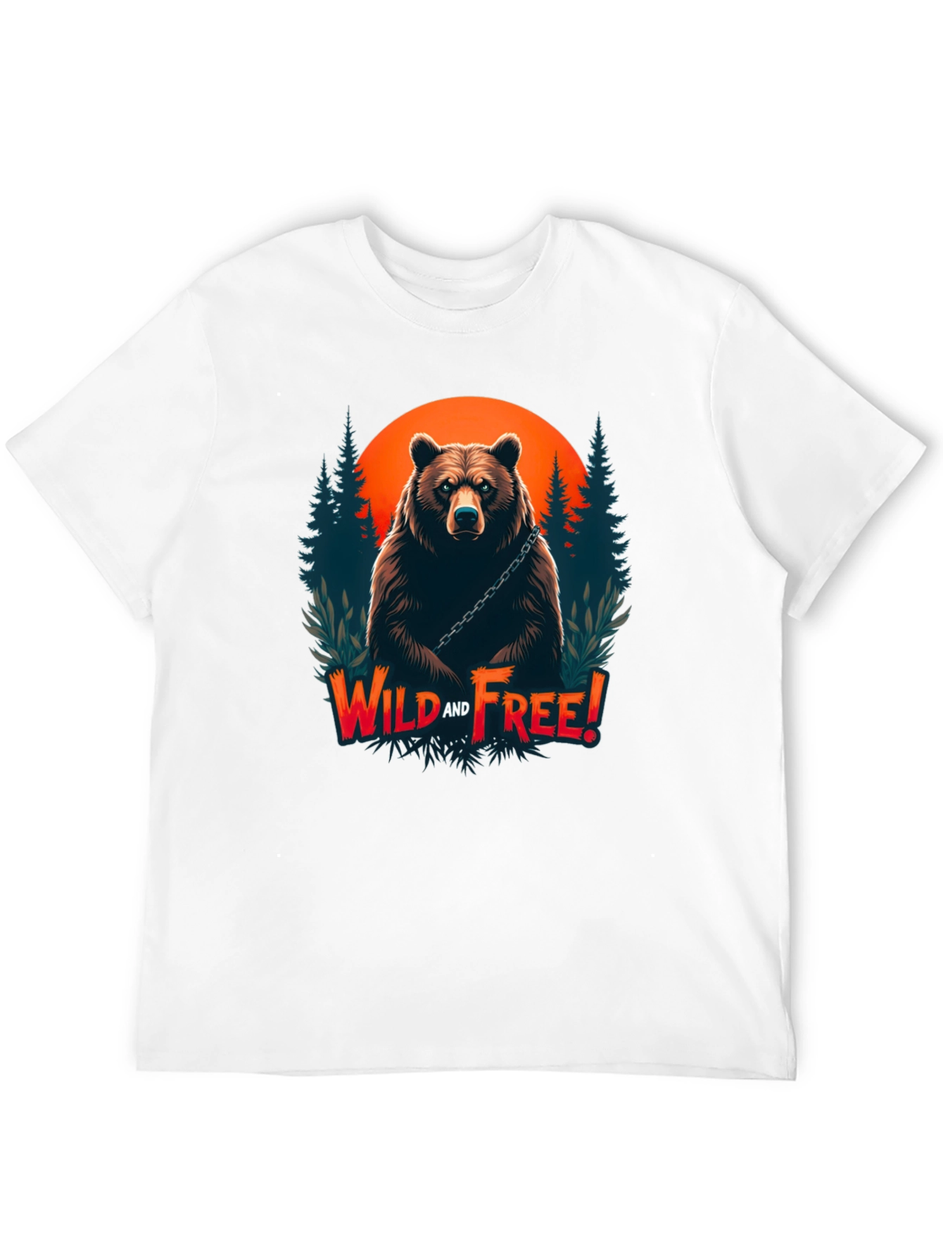 Wild and Free Bear Graphic T-Shirt