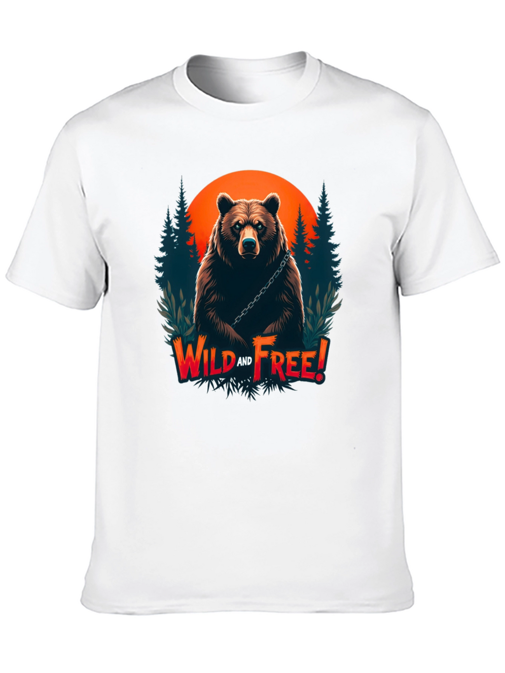Wild and Free Bear Graphic T-Shirt