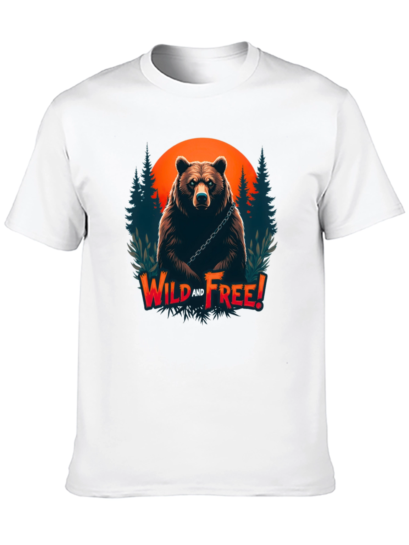 Wild and Free Bear Graphic T-Shirt