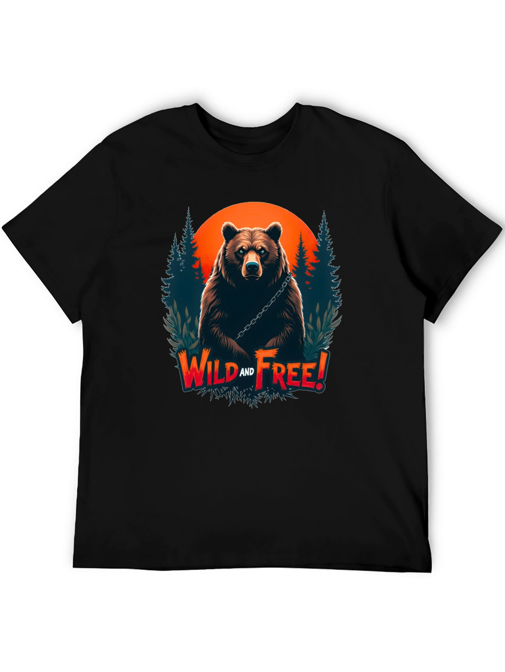 Wild and Free Bear Graphic T-Shirt
