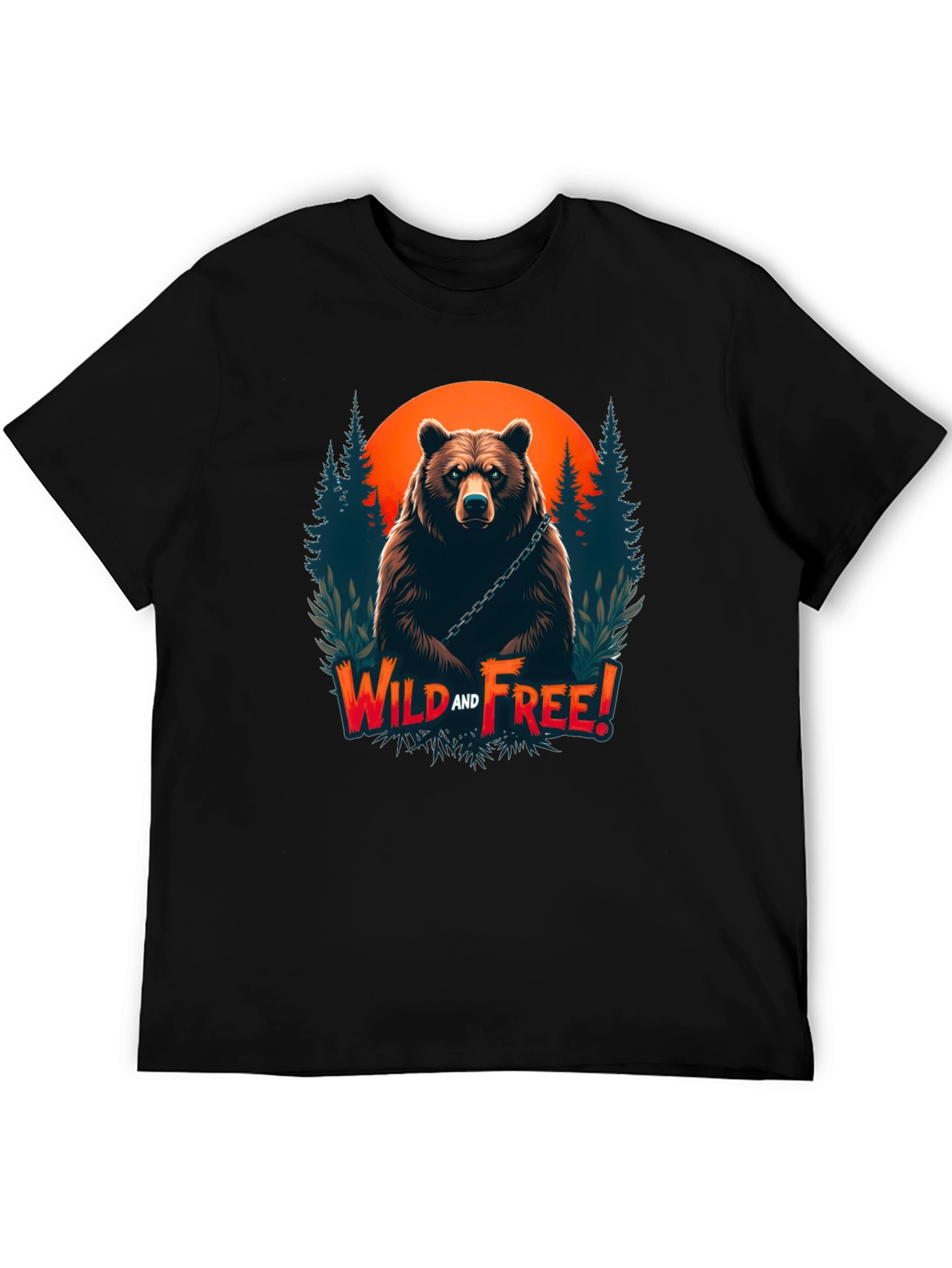 Wild and Free Bear Graphic T-Shirt
