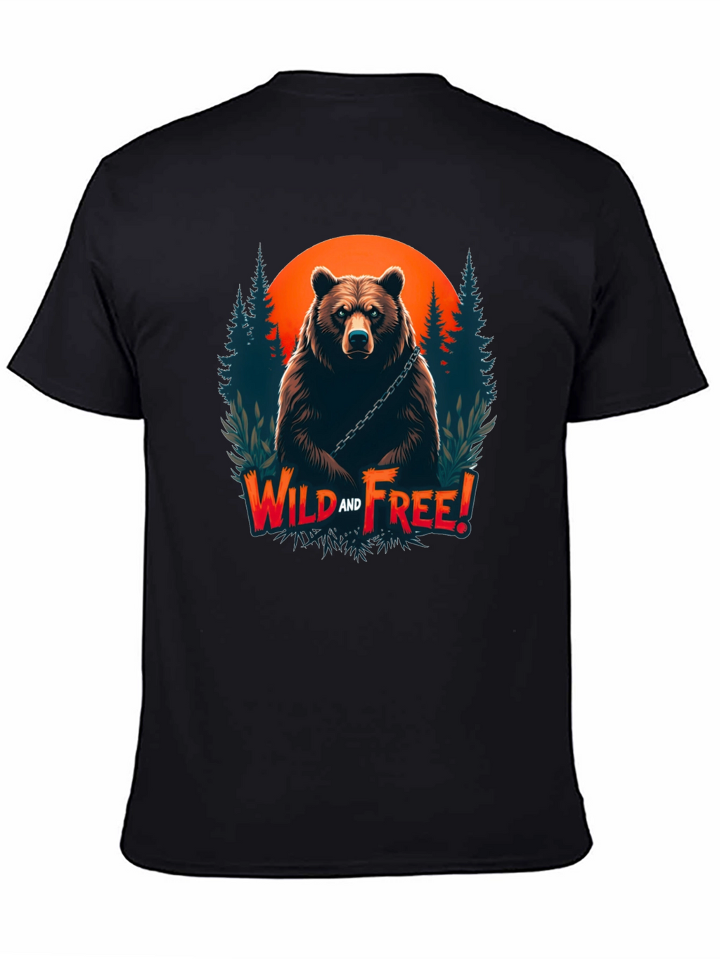 Wild and Free Bear Graphic T-Shirt