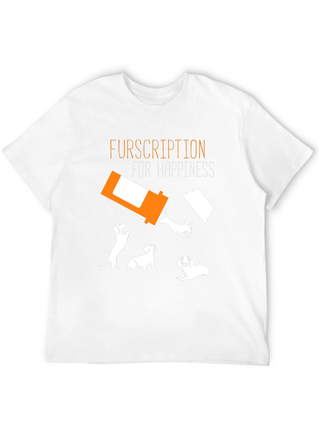 Fursription Happiness Black Graphic T-Shirt