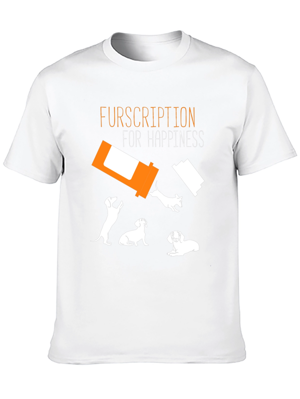 Fursription Happiness Black Graphic T-Shirt