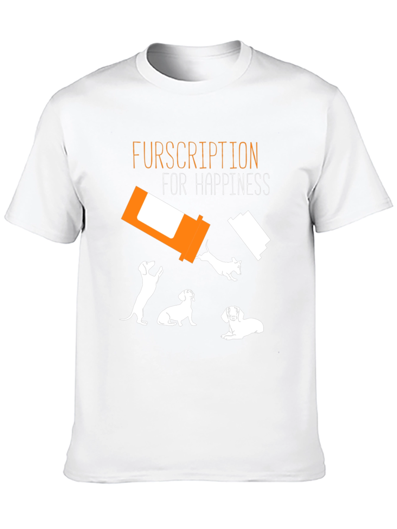 Fursription Happiness Black Graphic T-Shirt