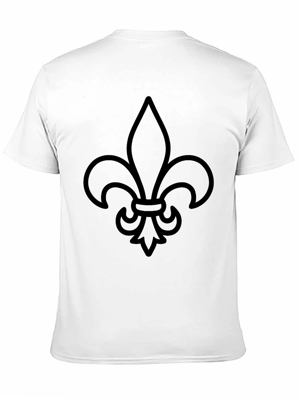 Black T-Shirt with Fleur-de-lis Print