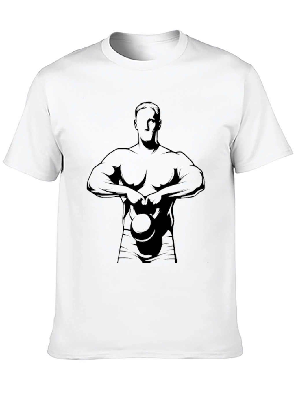 Mens Black Fitness Graphic T-Shirt