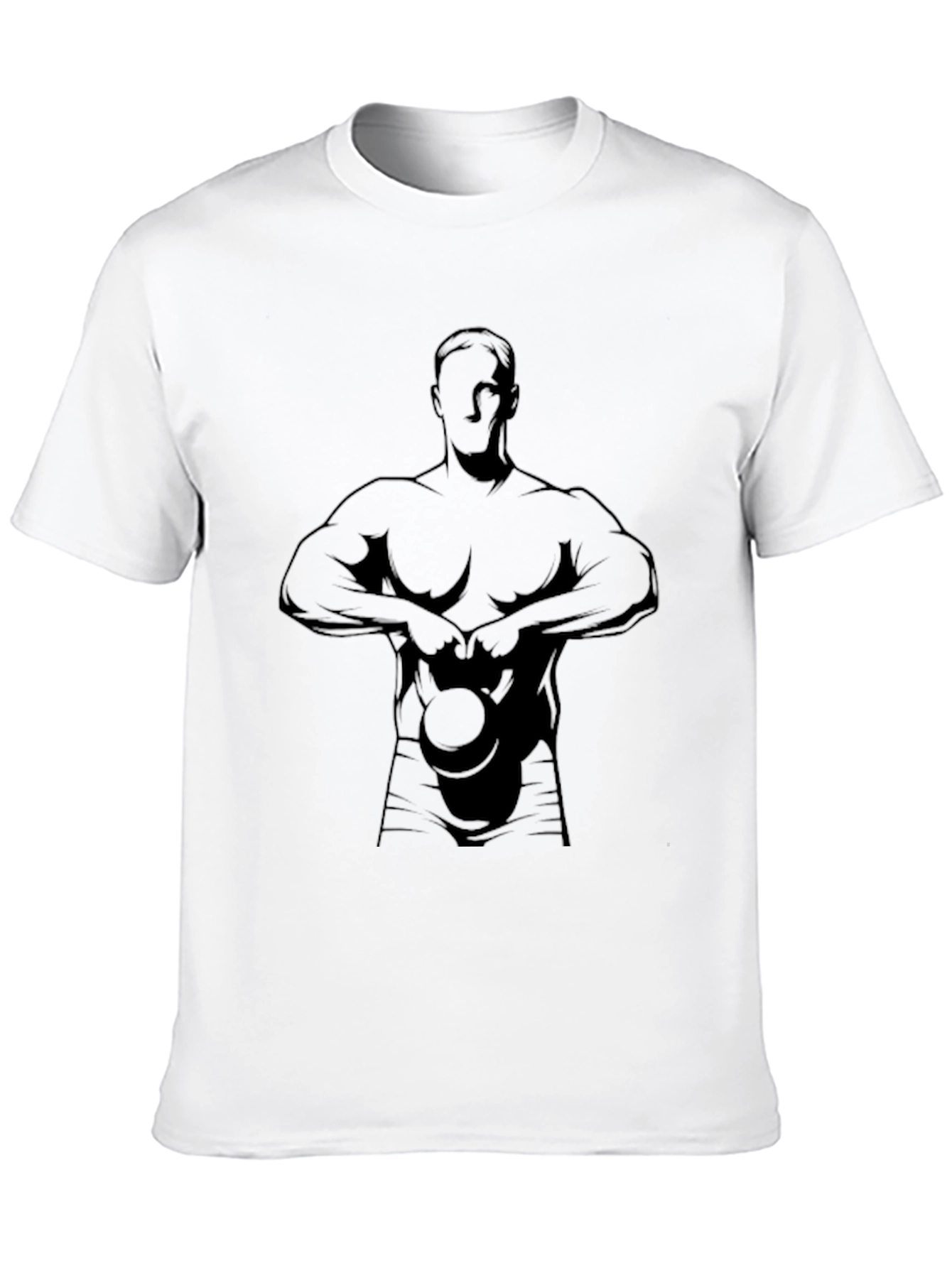 Mens Black Fitness Graphic T-Shirt