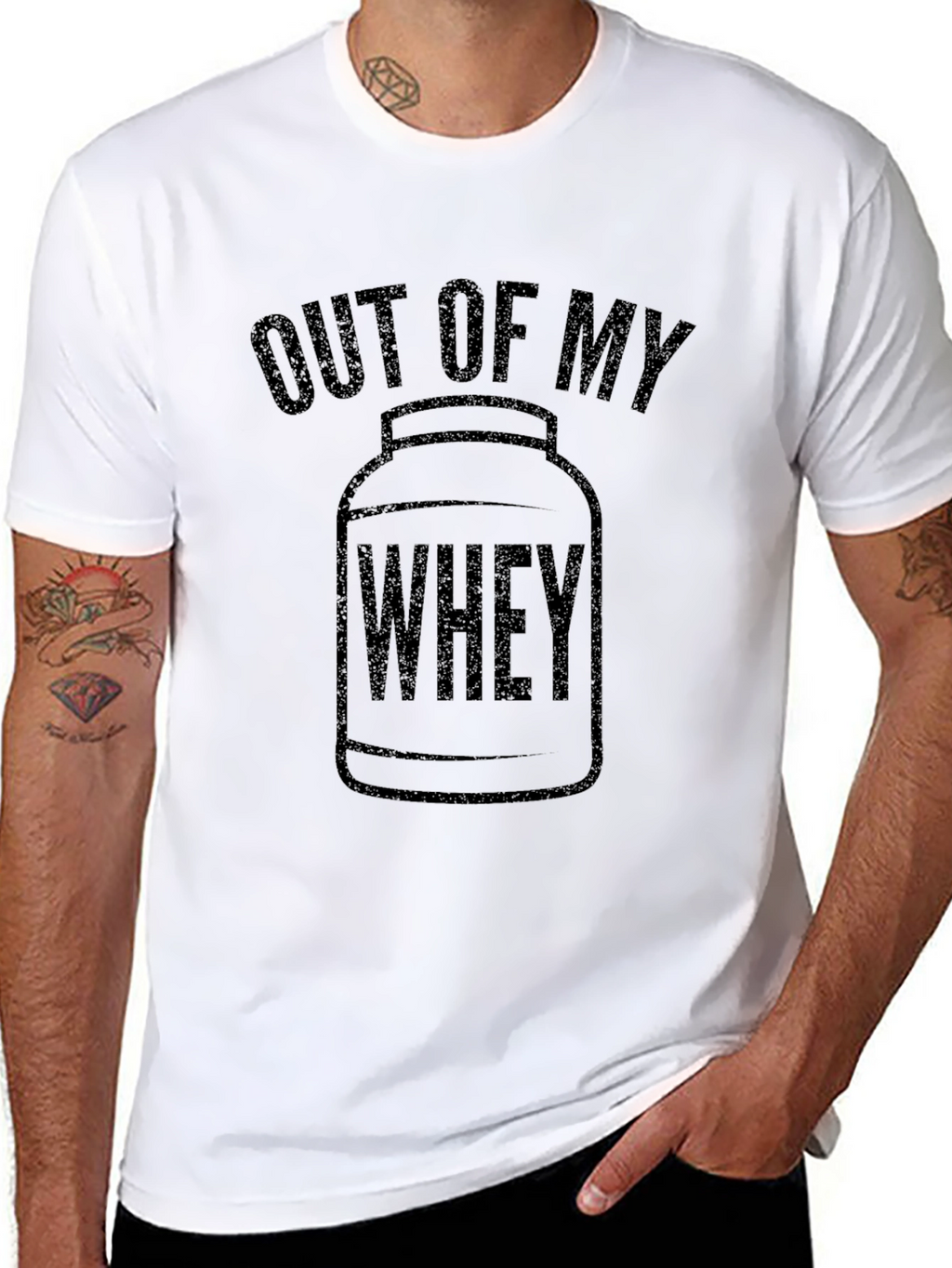 Out of My Whey Funny Gym T-Shirt