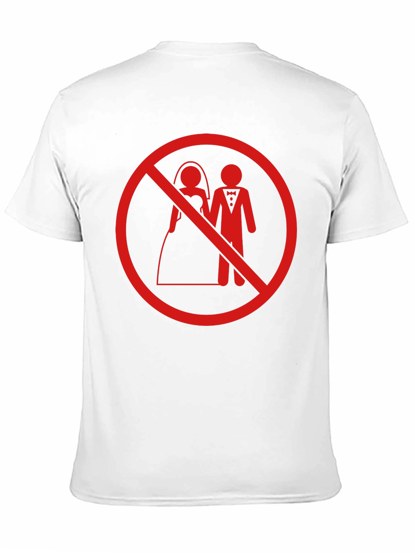 No Wedding T-Shirt - Anti Marriage Humor Tee