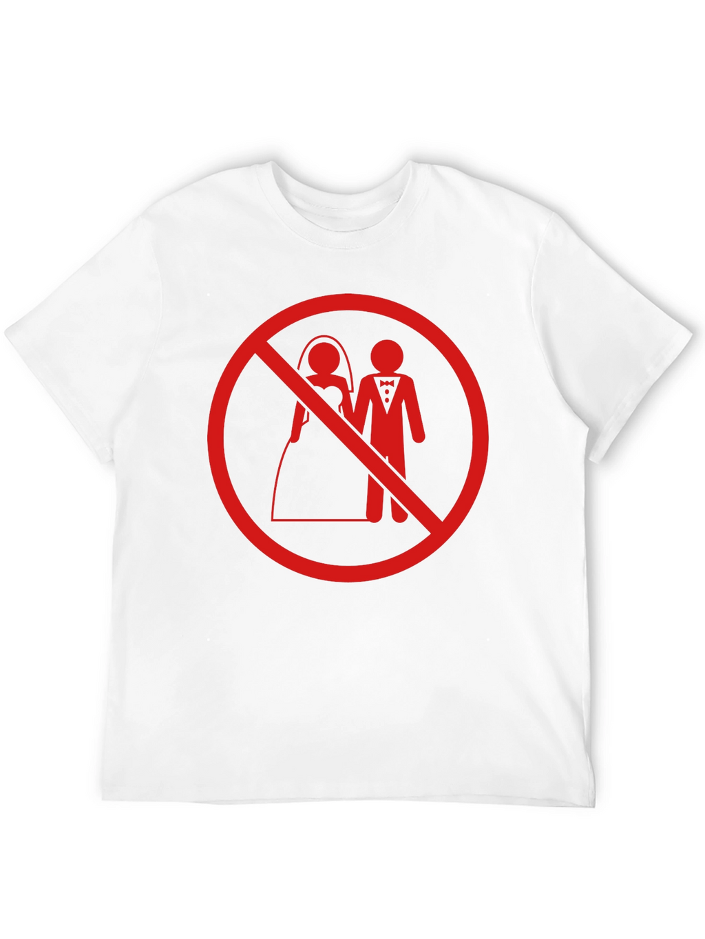 No Wedding T-Shirt - Anti Marriage Humor Tee