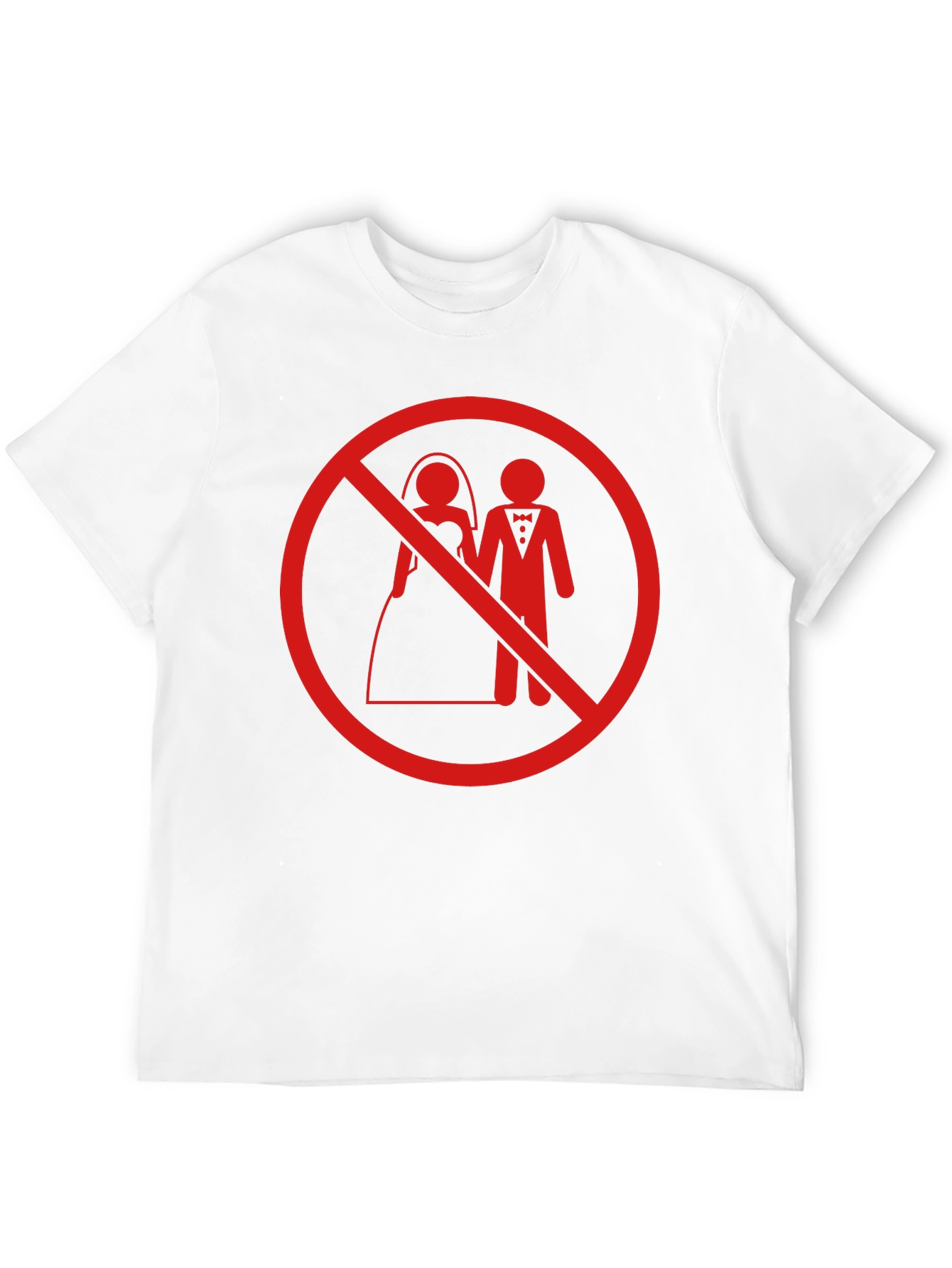 No Wedding T-Shirt - Anti Marriage Humor Tee