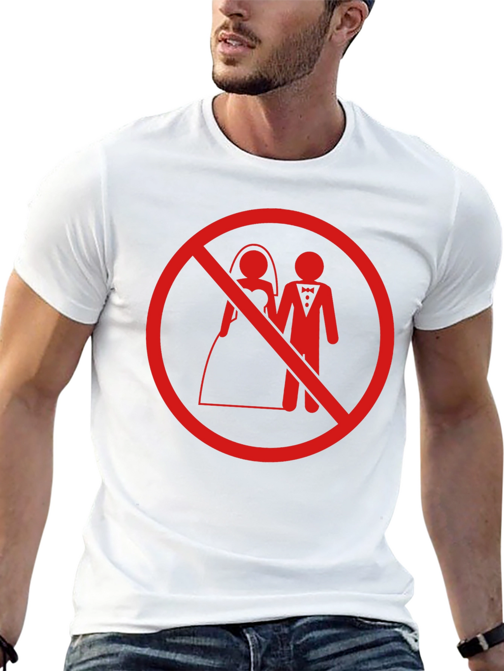 No Wedding T-Shirt - Anti Marriage Humor Tee