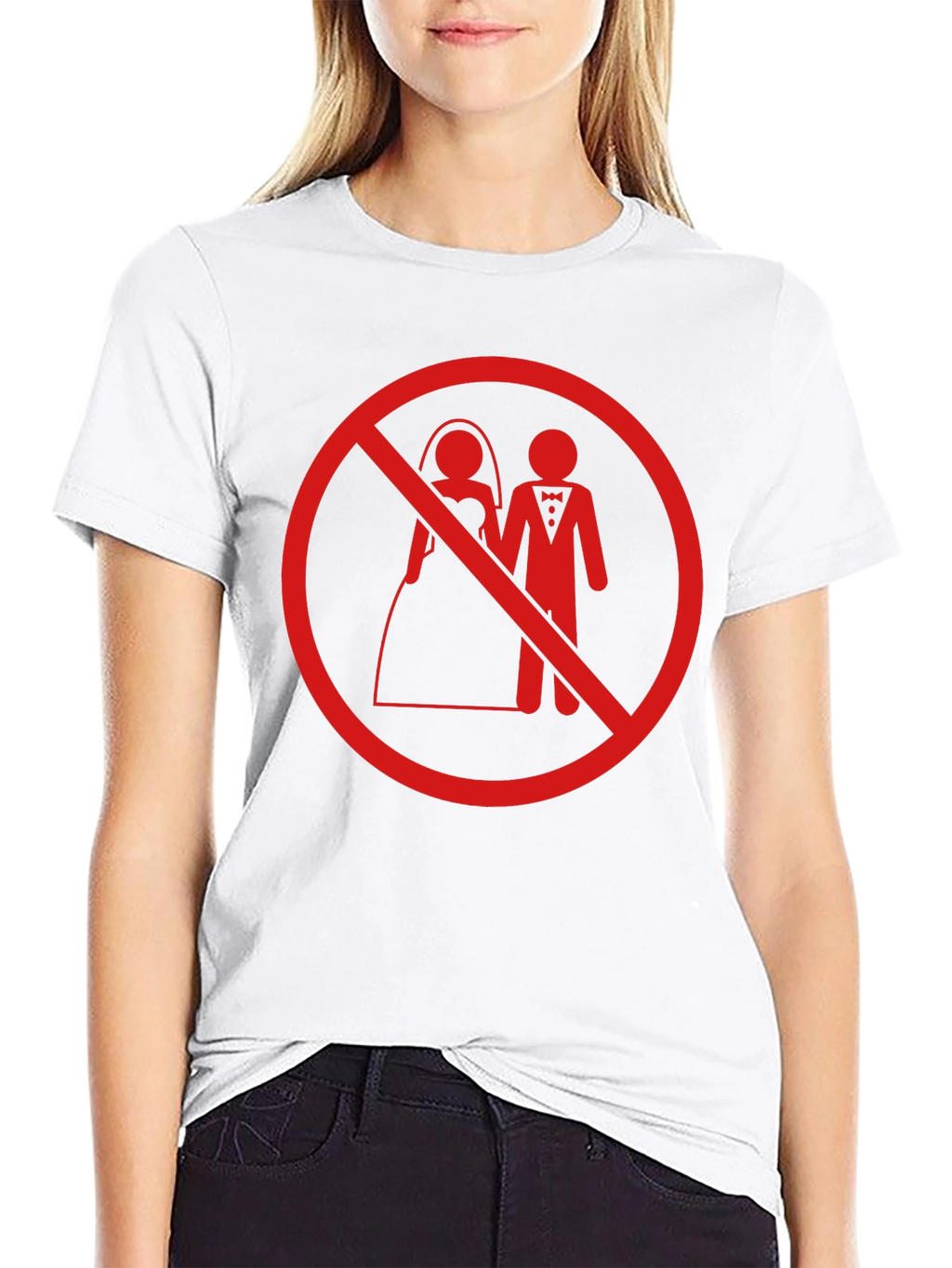 No Wedding T-Shirt - Anti Marriage Humor Tee