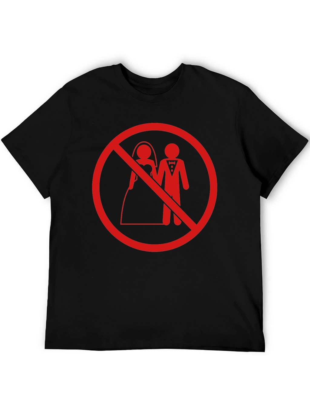 No Wedding T-Shirt - Anti Marriage Humor Tee