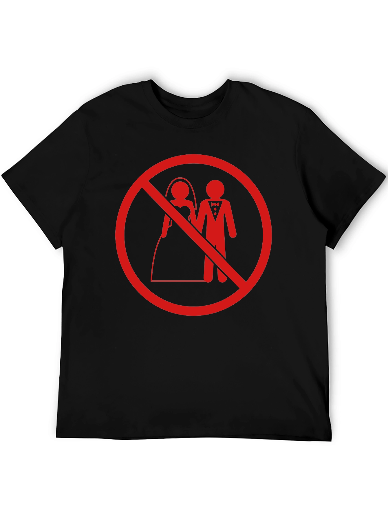 No Wedding T-Shirt - Anti Marriage Humor Tee