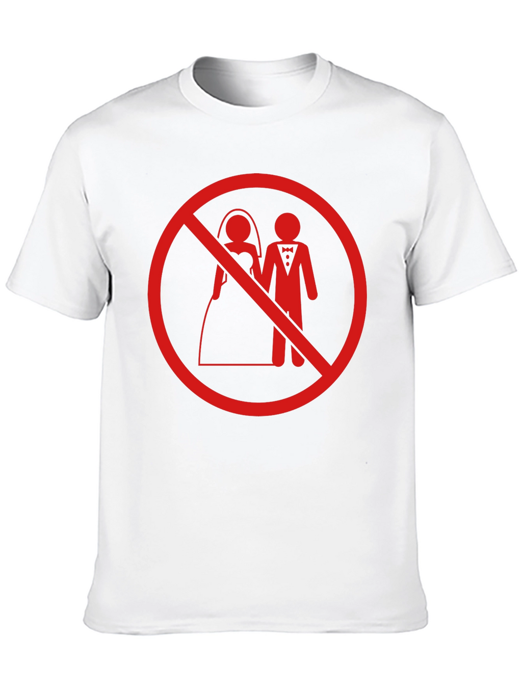 No Wedding T-Shirt - Anti Marriage Humor Tee