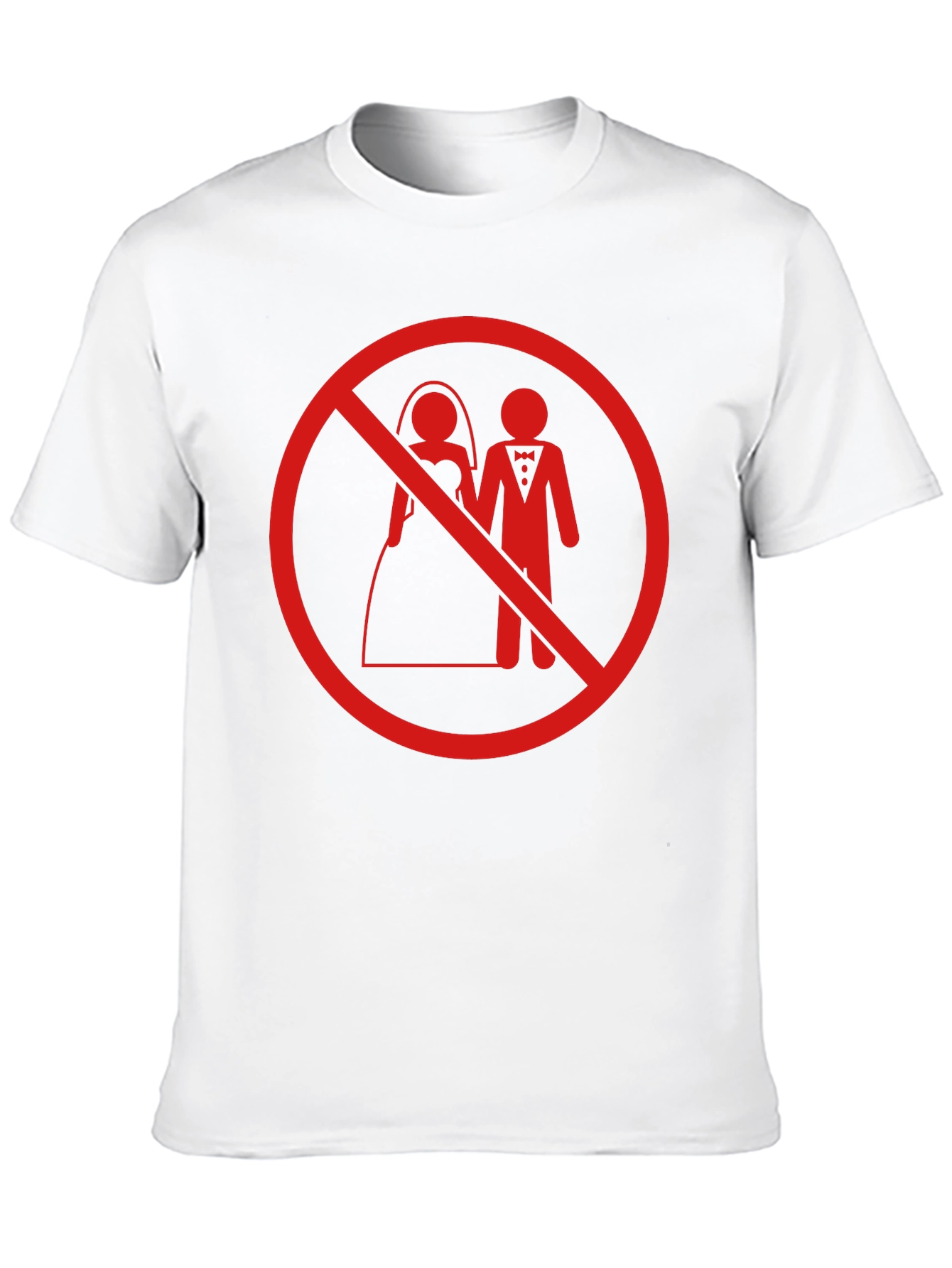 No Wedding T-Shirt - Anti Marriage Humor Tee