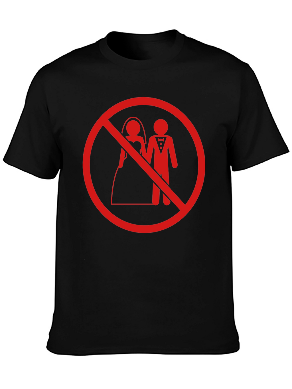 No Wedding T-Shirt - Anti Marriage Humor Tee