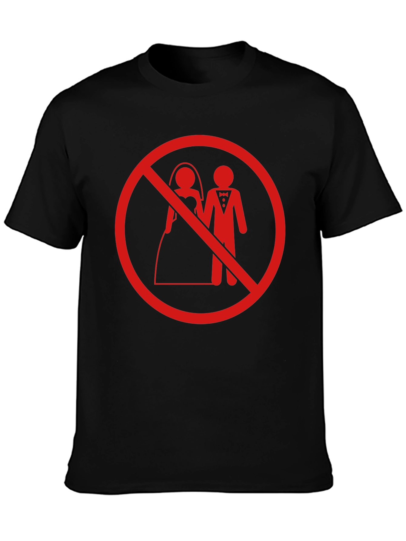 No Wedding T-Shirt - Anti Marriage Humor Tee