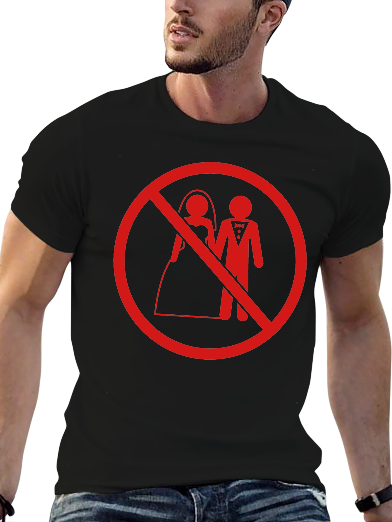 No Wedding T-Shirt - Anti Marriage Humor Tee