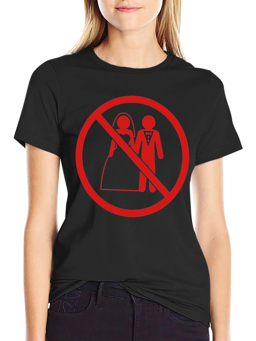 No Wedding T-Shirt - Anti Marriage Humor Tee