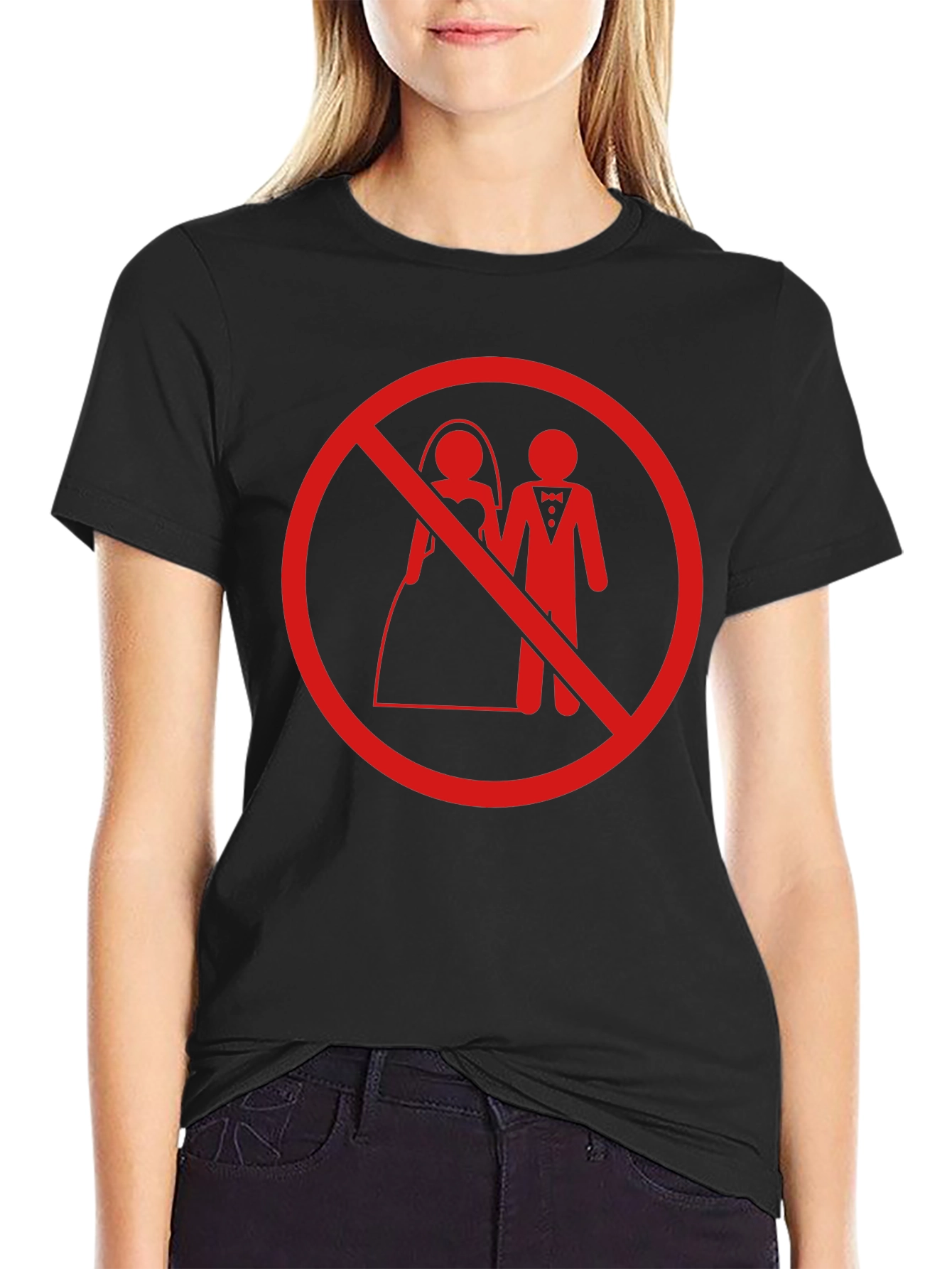 No Wedding T-Shirt - Anti Marriage Humor Tee