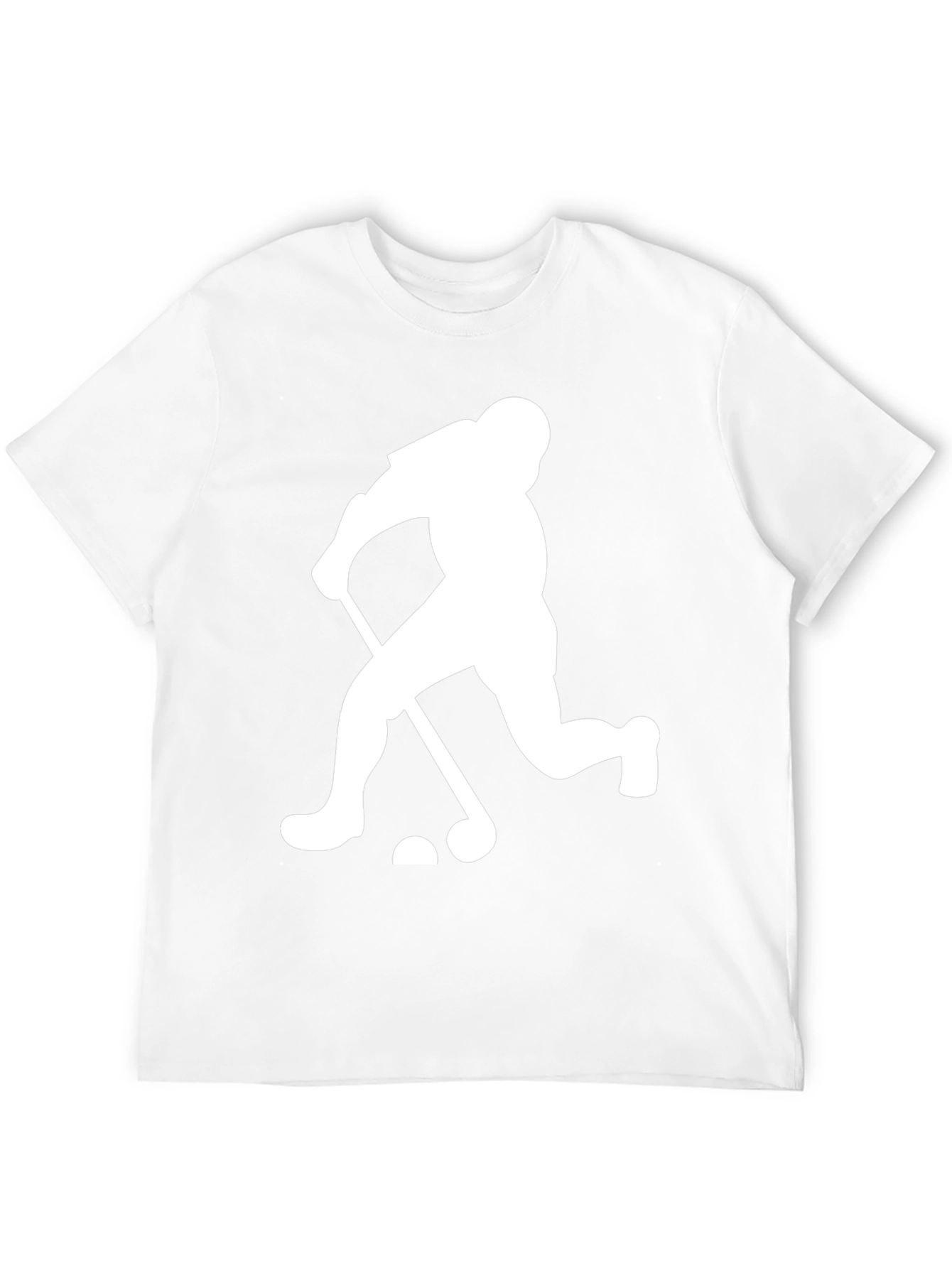 Golfing Silhouette Graphic Tee - Black Cotton Blend