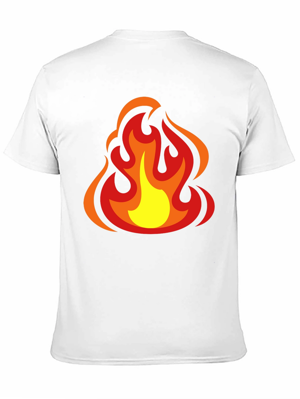 Fiery Flames Graphic Tee - Bold Black Cotton T-Shirt