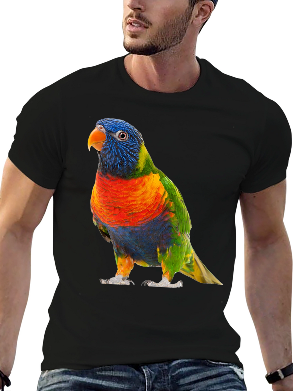 Vibrant Lorikeet Bird Graphic T-Shirt